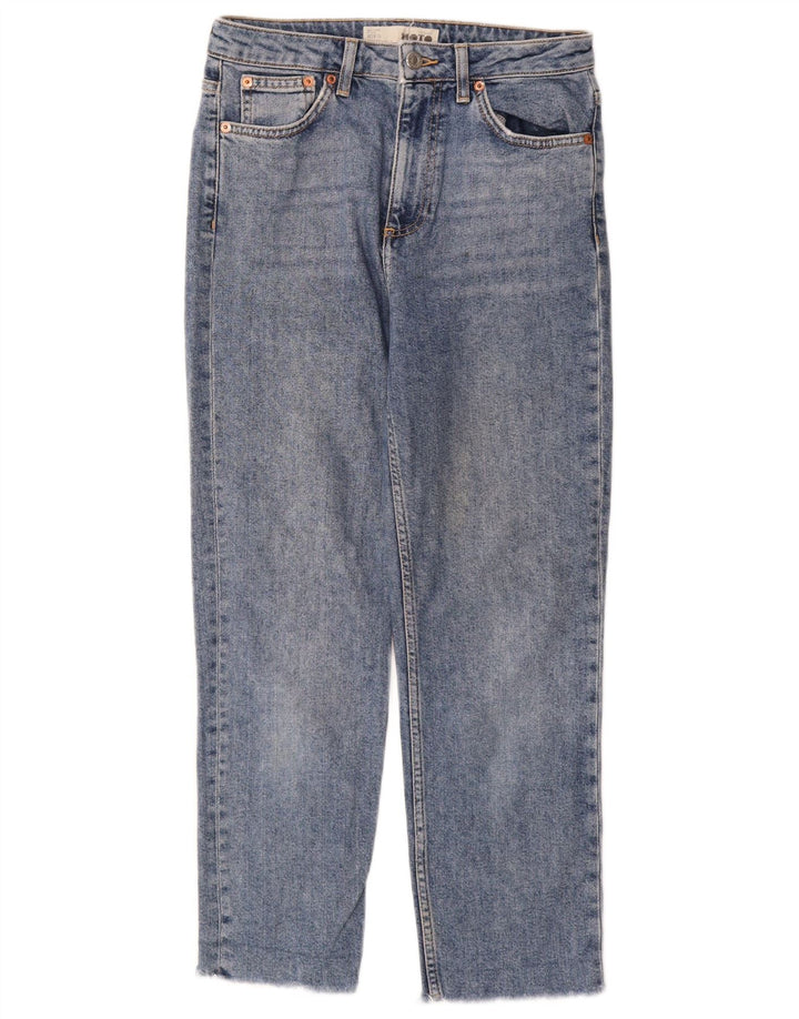 Topshop Womens Cropped Jeans W28 L25 Blue Cotton