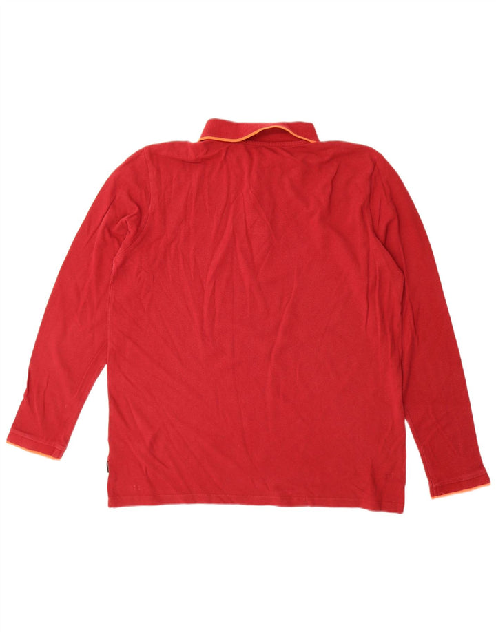 Polo da uomo a maniche lunghe Chiemsee grande in cotone rosso