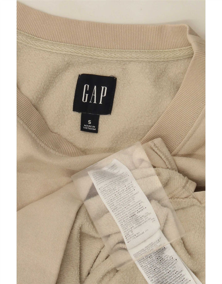 Gap Womens Oversized Sweatshirt Jumper UK 10 Small Beige Cotton