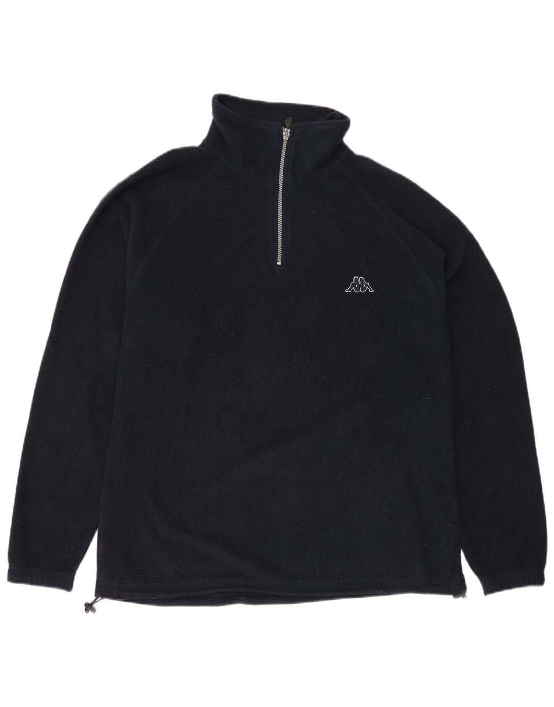 Kappa Mens Zip Neck Fleece Jumper Medium Navy Blue Polyester Sports