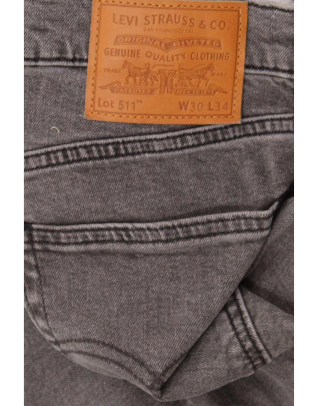 Levi's Jean Slim 511 Homme W30 L30 Gris Coton