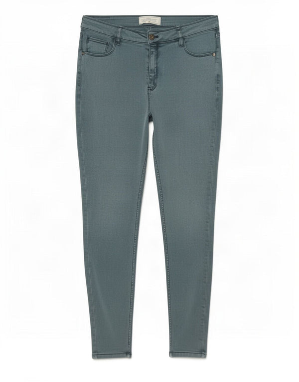 Fat Face Damen Skinny Jeans UK 12 Medium W30 L27 Grüne Baumwolle