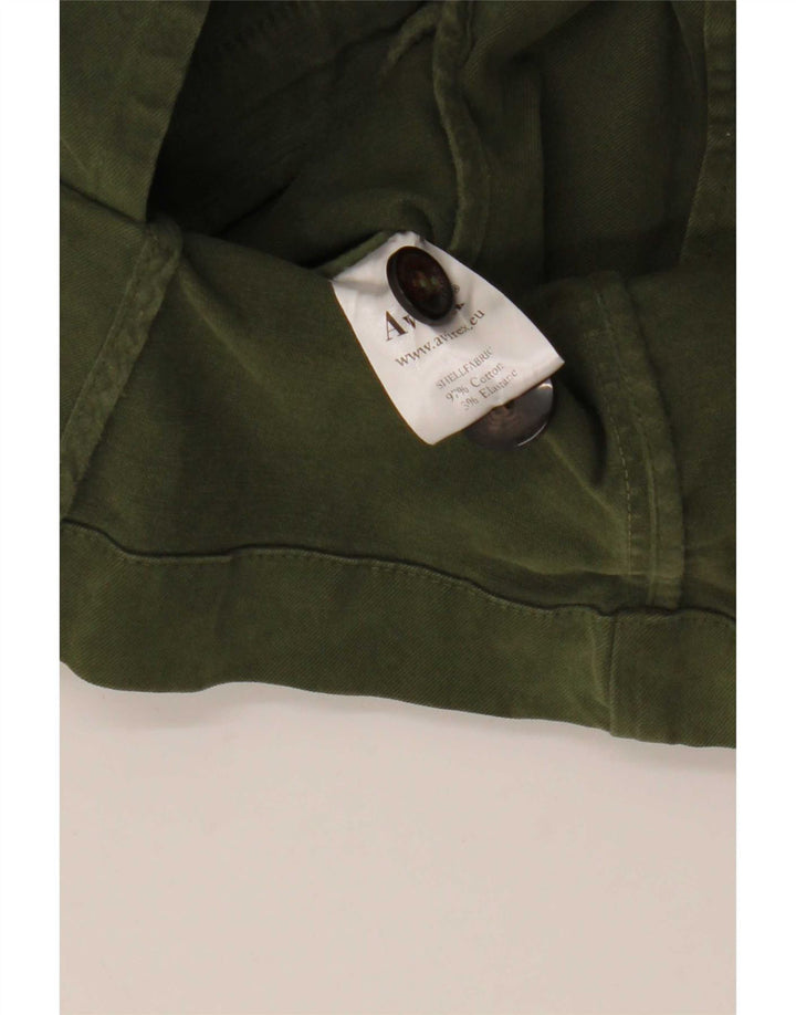 Avirex Veste blazer à 4 boutons pour femme UK 6 XS Vert Coton