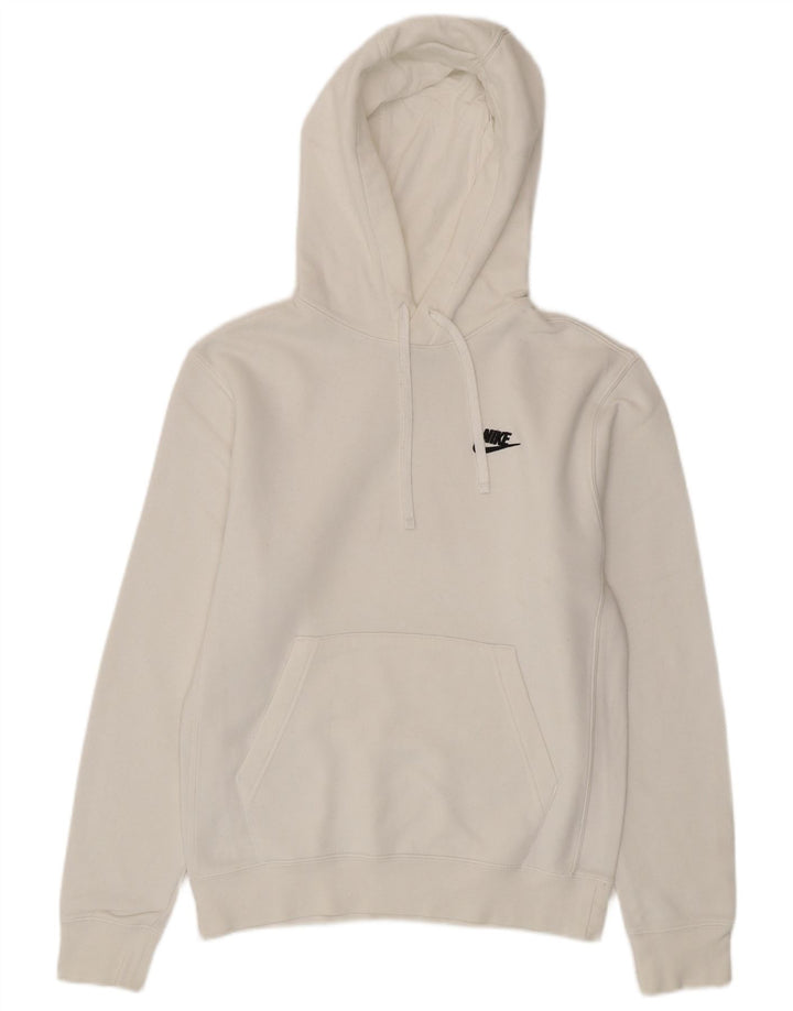Nike Mens Hoodie Jumper XS White Cotton