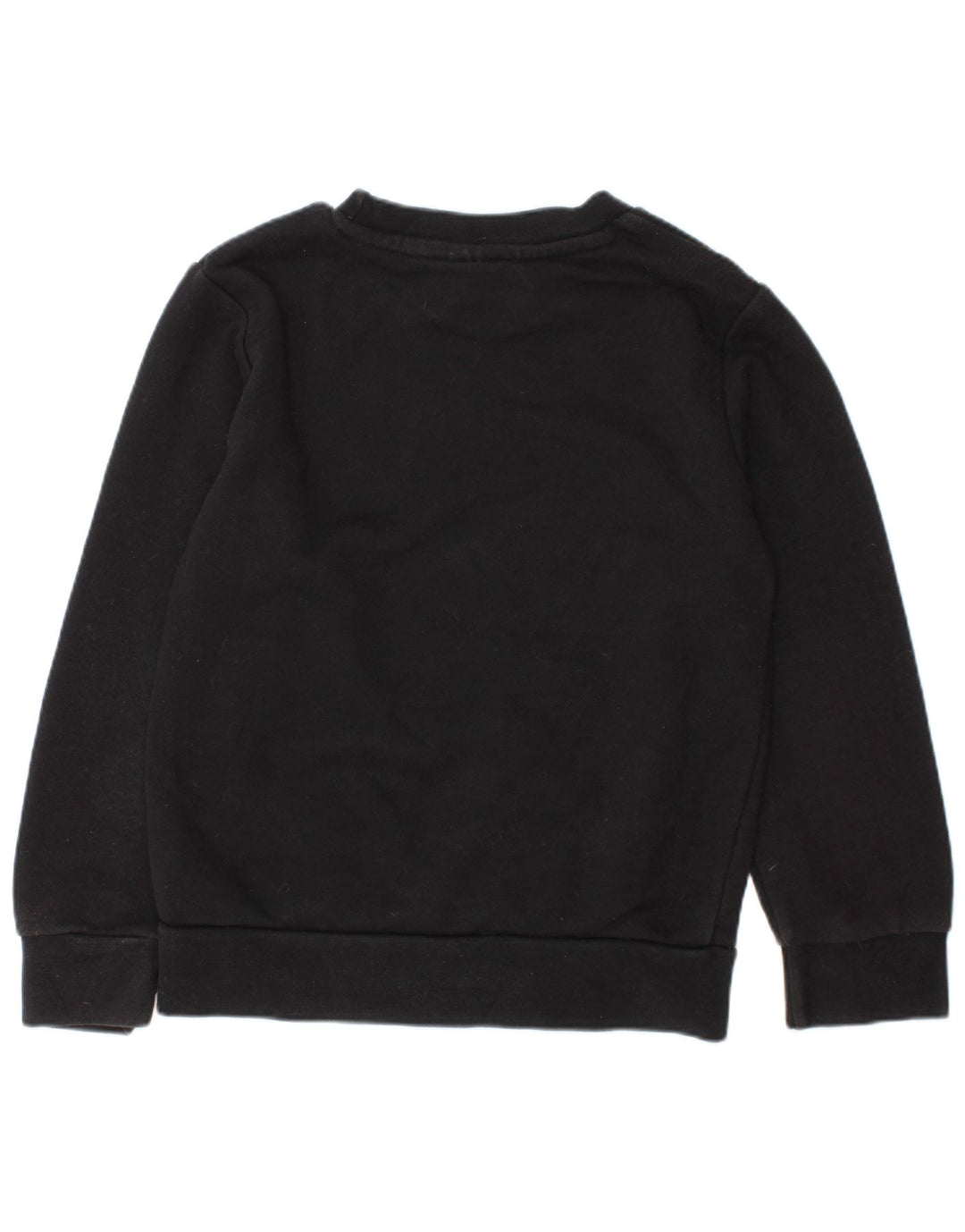 ADIDAS Boys Graphic Sweatshirt Jumper 5-6 Years Black Cotton