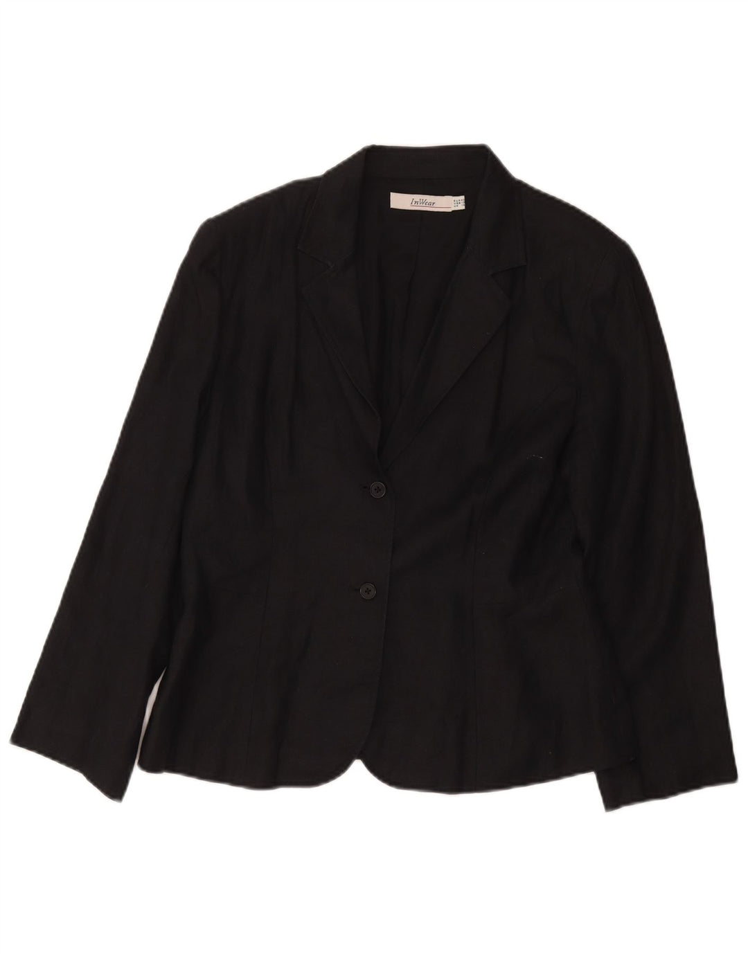 Inwear Γυναικείο σακάκι blazer 2 κουμπιών UK 14 Large Black Acetate