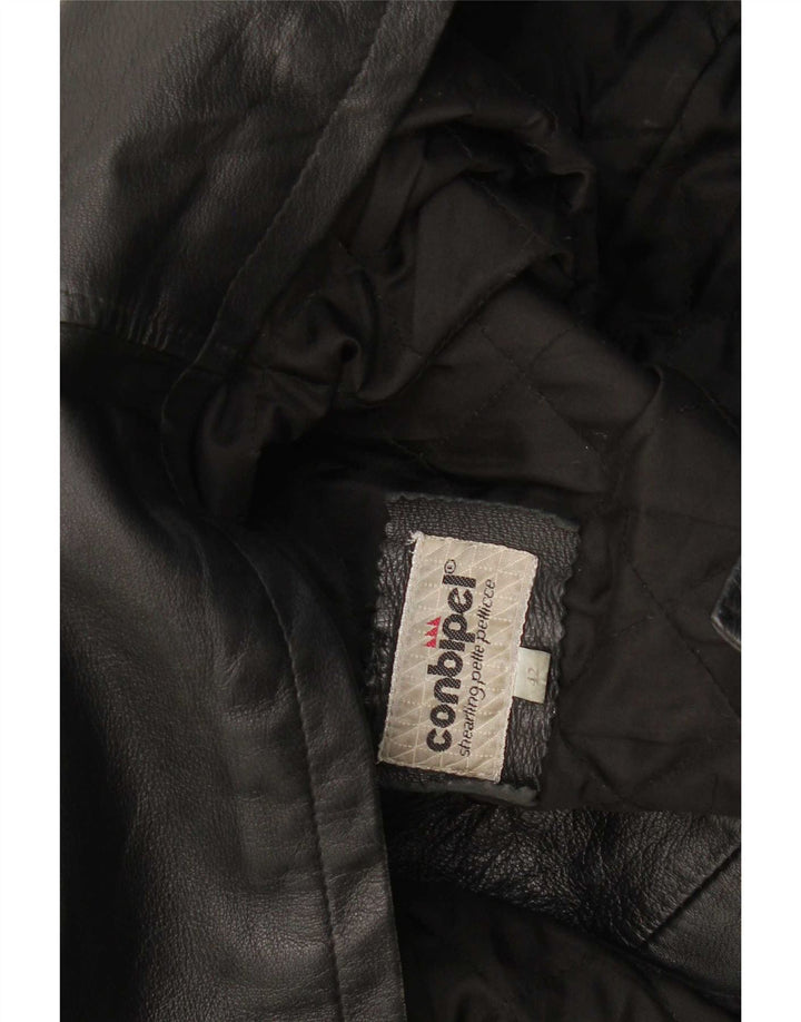 Conbipel Chaqueta de cuero holgada para mujer IT 42 Medium Black