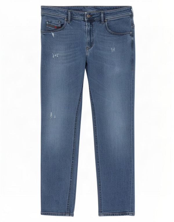 Diesel Herre Distressed Slim Jeans W34 L30 Blå Bomuld