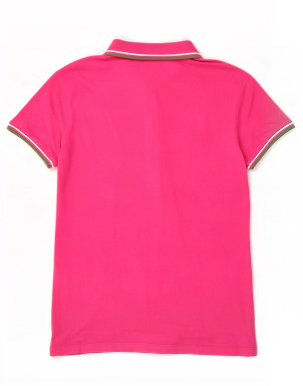 Diadora Damen Poloshirt UK 14 Large Rosa Baumwolle