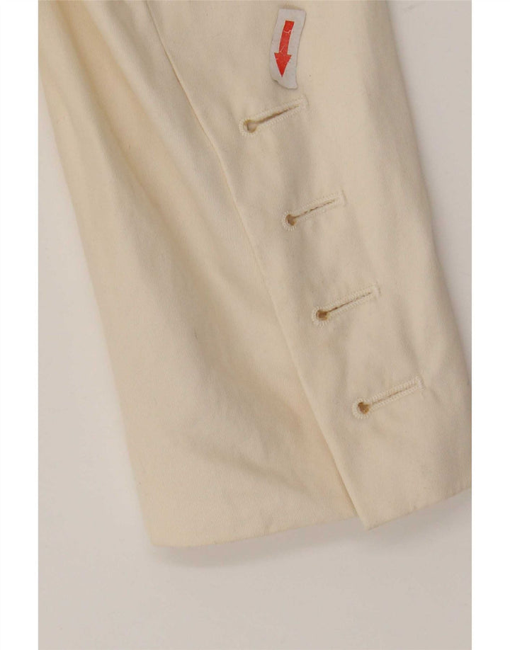 Escada Chaqueta Bolero Abierta para Mujer EU 36 Small Beige Cotton