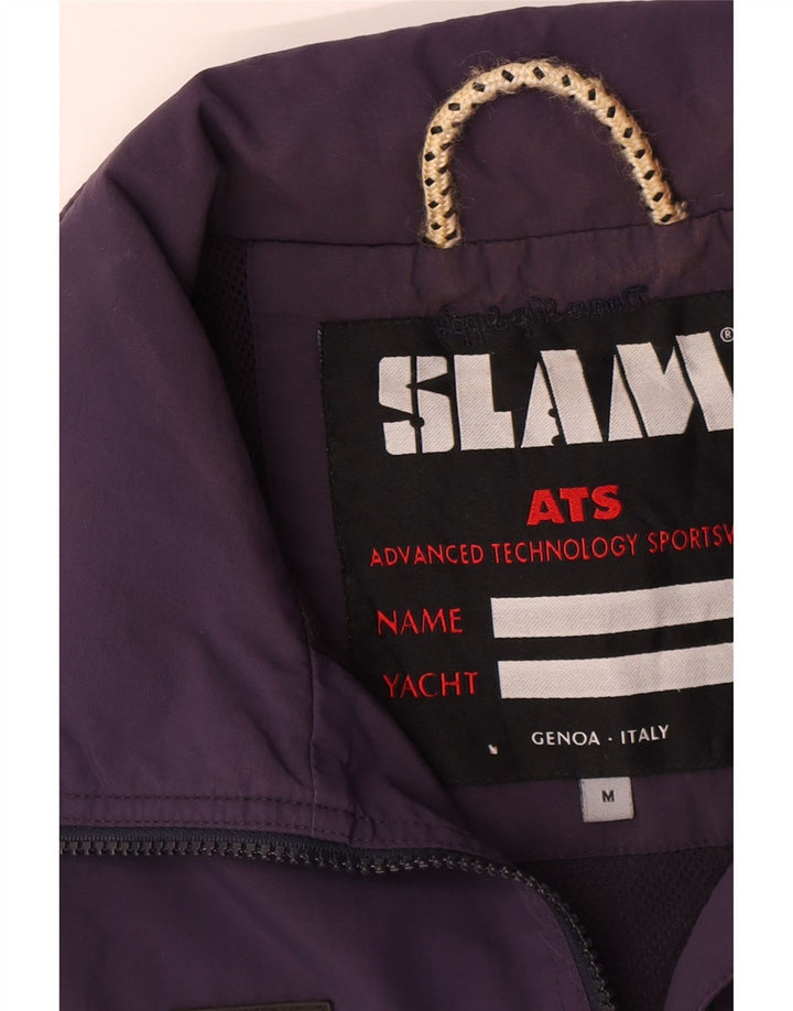 Slam Mens Bomber Jacket UK 38 Medium Purple Nylon