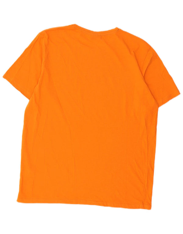 Lotto Mens Graphic T-Shirt Top Medium Orange