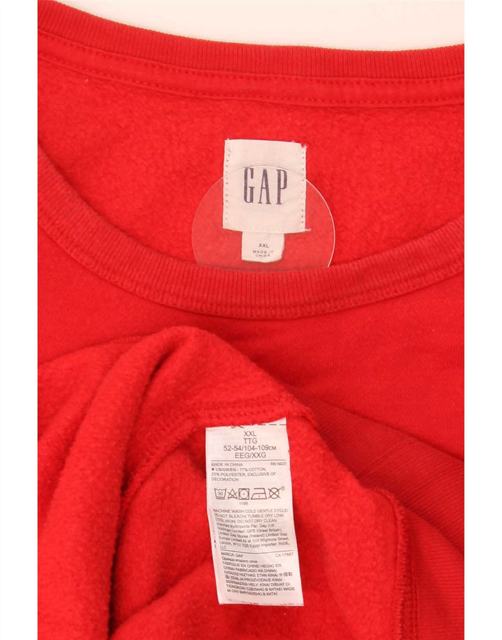 Felpa grafica da uomo Gap Jumper 2XL Cotone rosso
