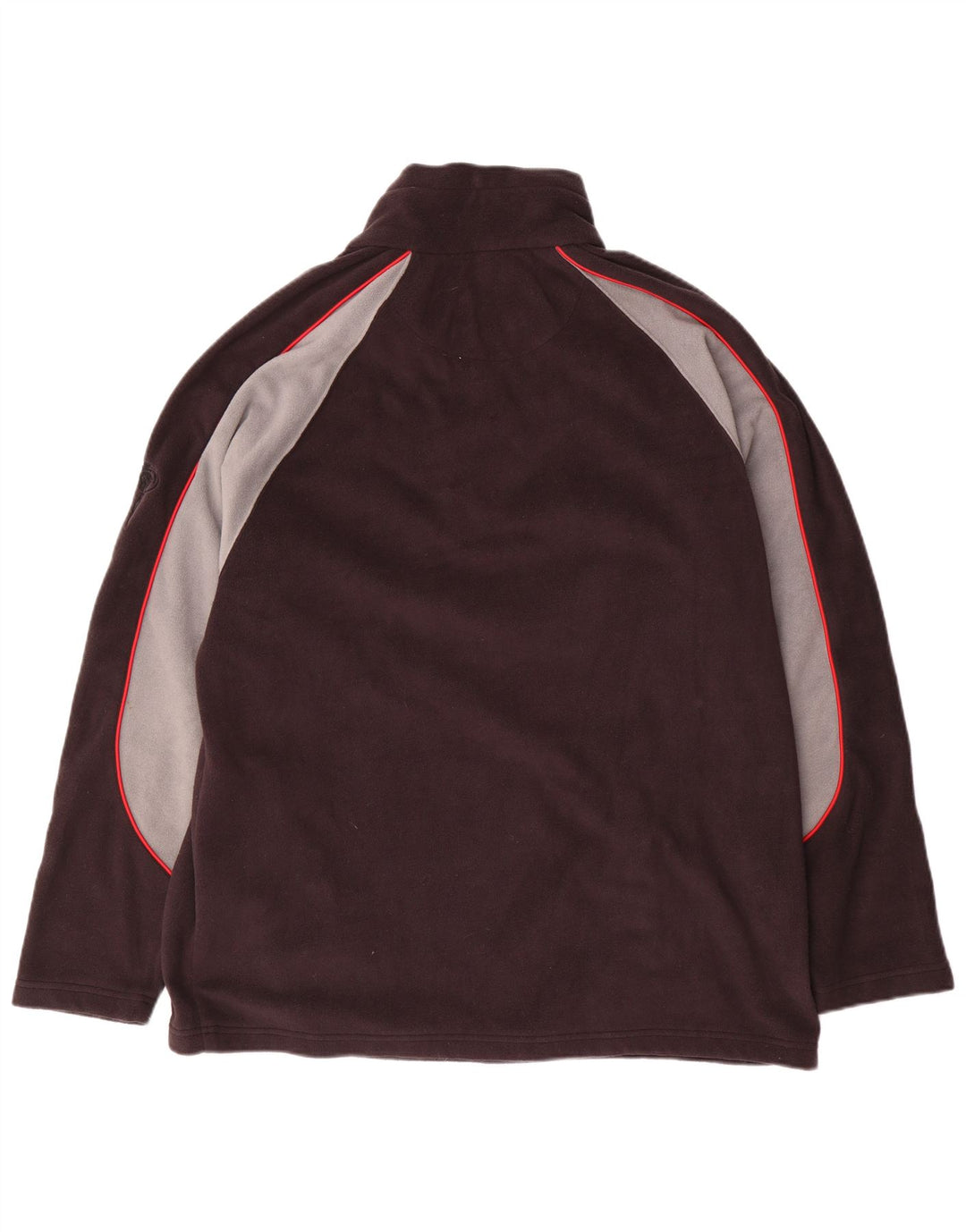 Maglione in pile da uomo con zip e collo IGUANA XL nero in poliestere color block