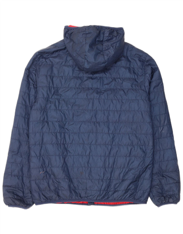 Umbro Chaqueta acolchada con capucha para hombre UK 40 Large Poliéster azul marino