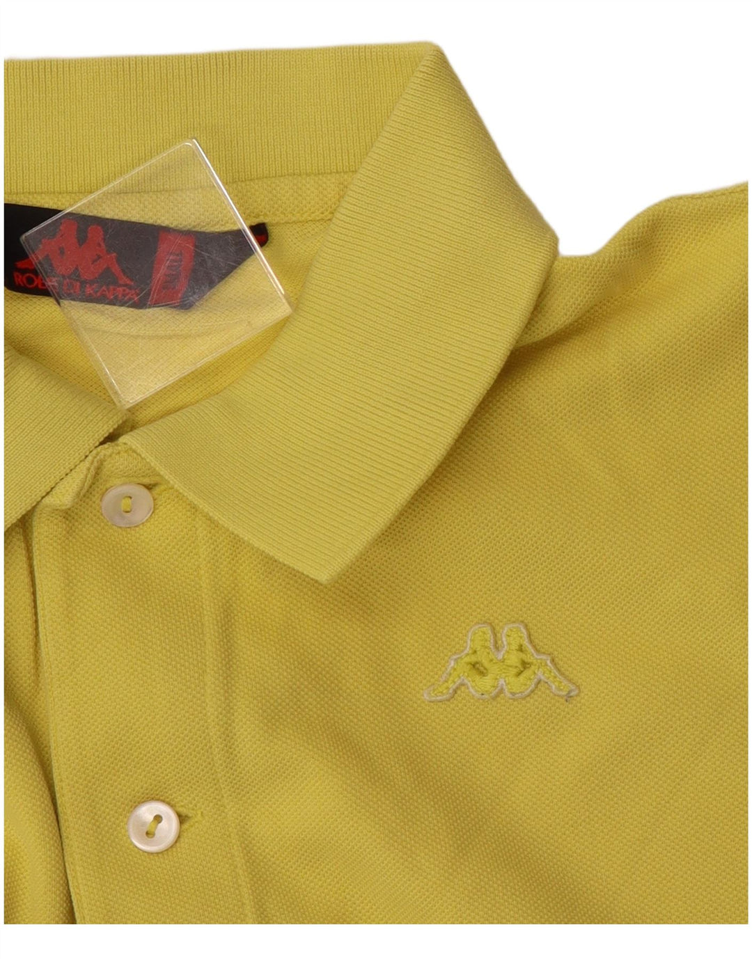 Kappa Mens Polo Shirt Small Yellow Cotton