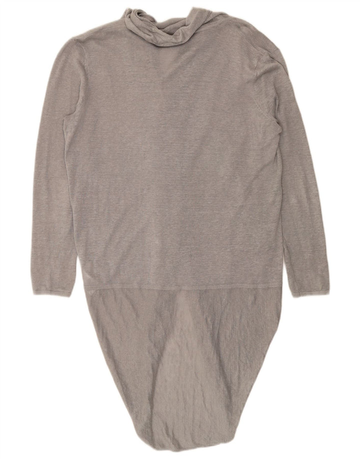 Phase Eight Womens Oversized Longline Cardigan Sweater UK 10 Small Grey
