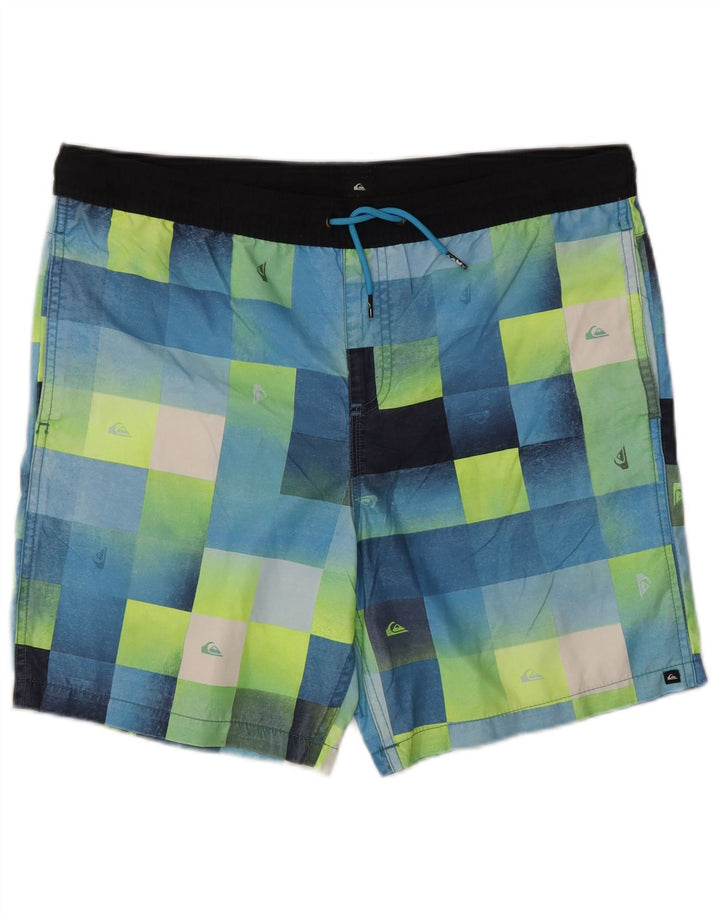 Quiksilver Herren-Badeshorts, groß, blau, geometrisch, Polyester