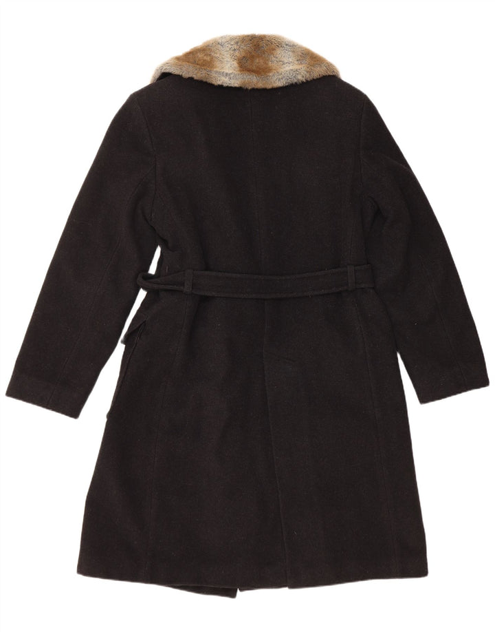 Hache Womens Double Breasted Coat IT 44 Medium Black