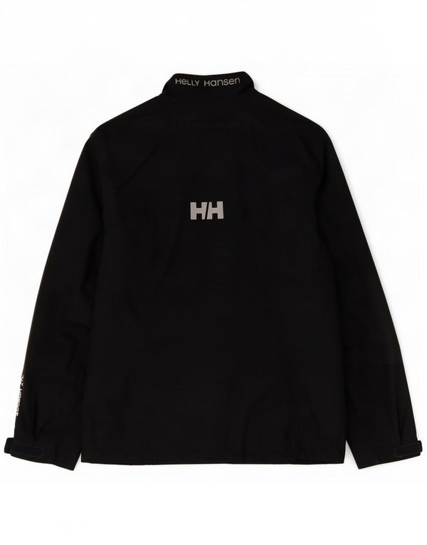 Helly Hansen Womens Graphic Windbreaker Jacket UK 14 Medium Black Polyester