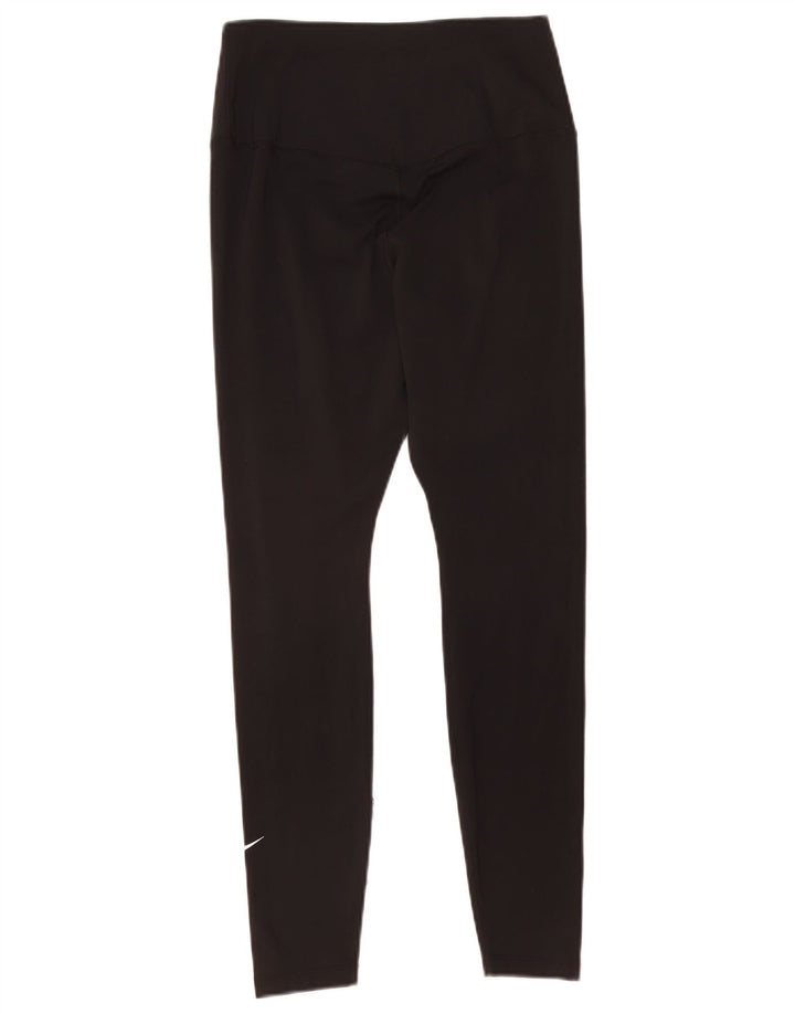 Nike Womens Dri Fit Leggings UK 12 Medium  Black Polyester
