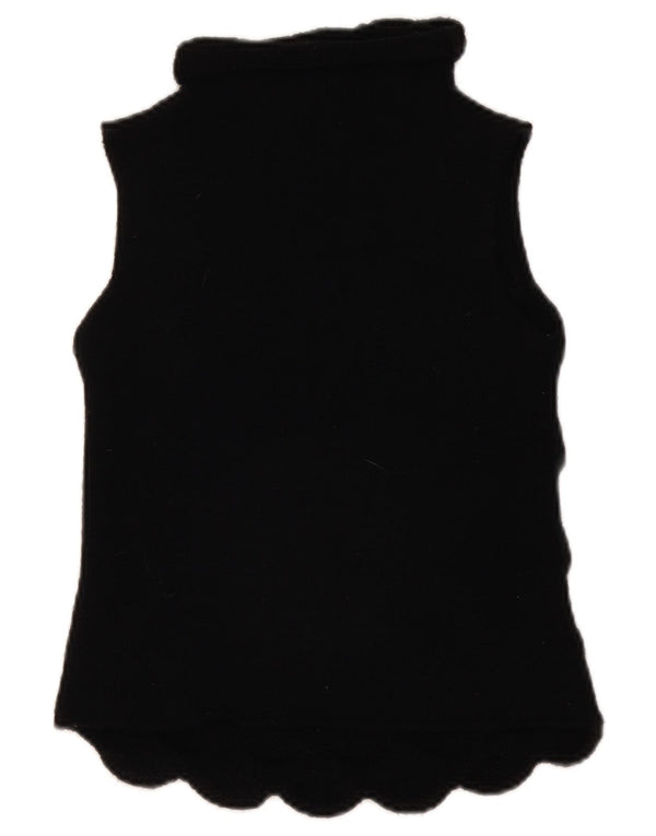 Emporio Armani Camiseta sin mangas para mujer IT 40 Small Black Wool