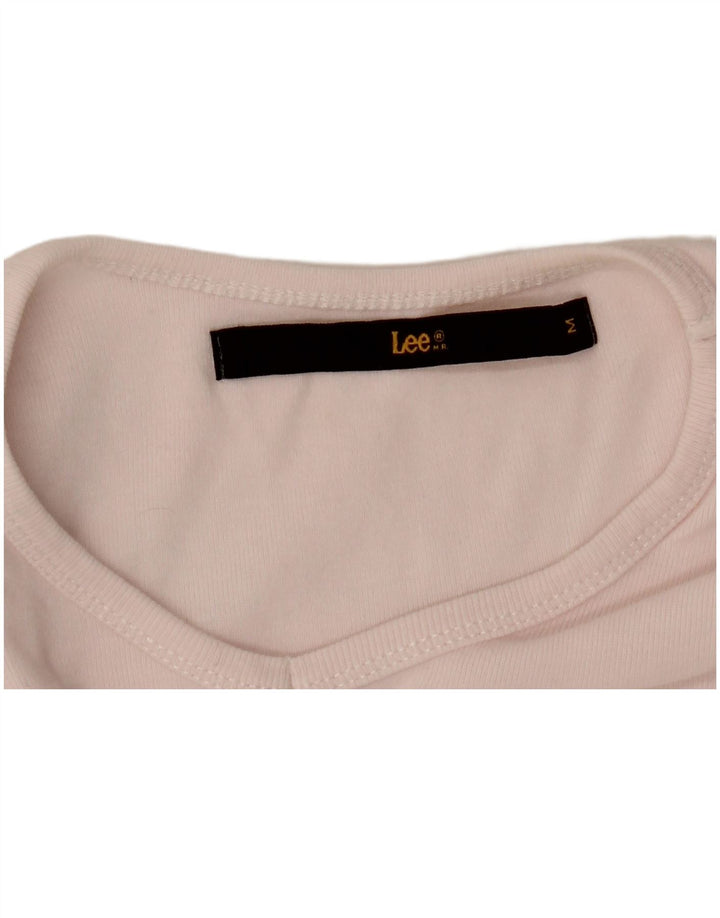 LEE Damen Crop T-Shirt Top UK 12 Mittelrosa
