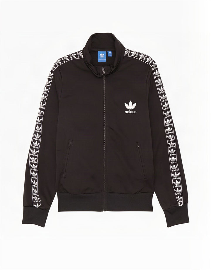 Adidas Damen Graphic Trainingsanzug Top Jacke UK 10 Small Schwarz Polyester