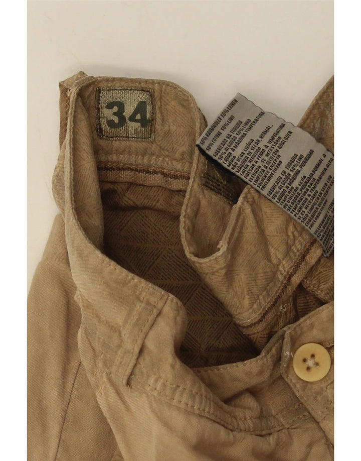 Timberland Herre Cargo Shorts W34 Stor Beige Bomuld