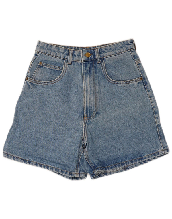 Zara Dame Trafaluc High Waist Denim Shorts EU 34 2XS W24 Blå