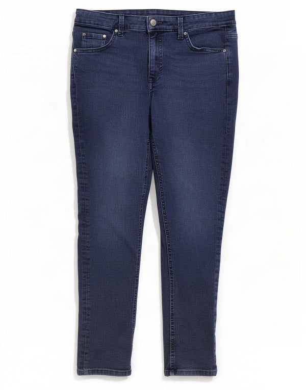 Marks & Spencer Feminino The Lily Slim Jeans Reino Unido 14 Grande W32 L27 Azul Marinho