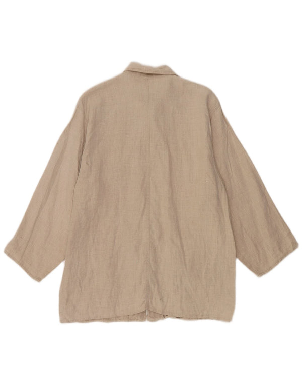 Penny Black Womens Oversized Utility Jacket IT 44 Medium Beige Linen