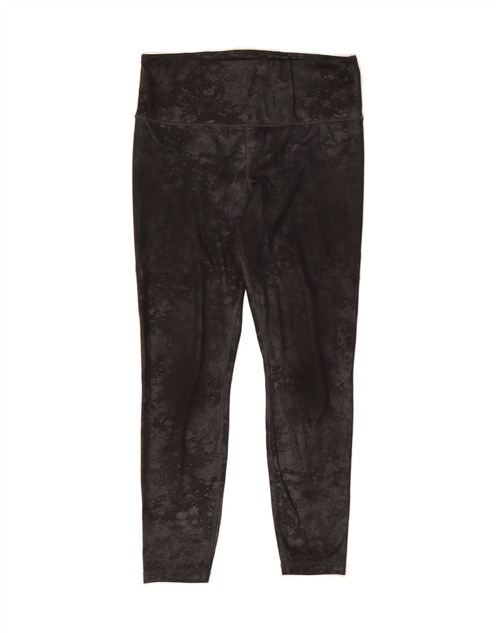 ATHLETA Womens Leggings UK 14 Medium  Black Tie Dye Polyester Vintage Athleta and Second-Hand Athleta from Messina Hembry 