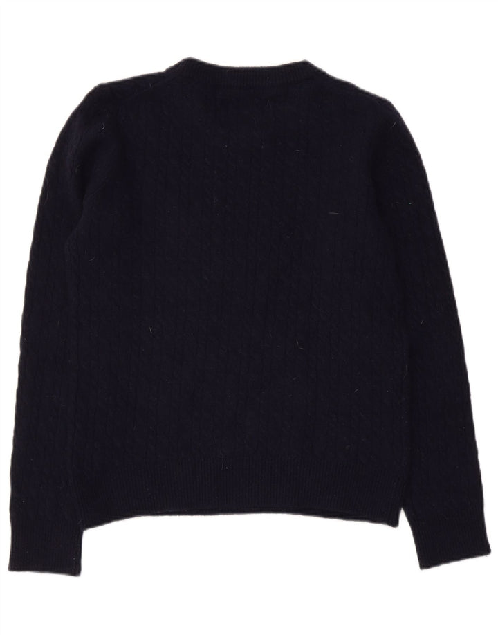 Jack Wills Womens Boat Neck Jumper Sweater UK 12 Medium Navy Blue