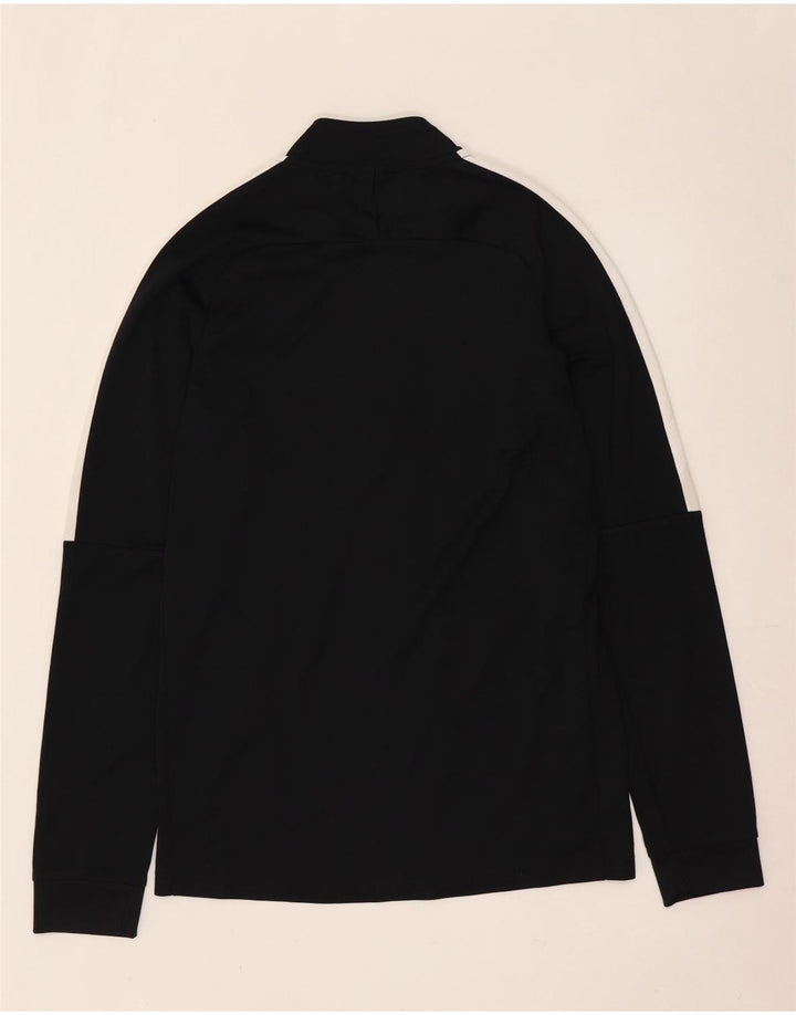 Nike Herren-Trainingsanzug-Top-Jacke aus mittelschwarzem Colourblock-Polyester