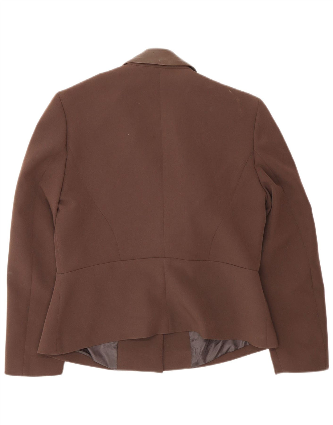 Vintage Womens Blazer Jacket IT 46 Large Brown Colourblock Polyester