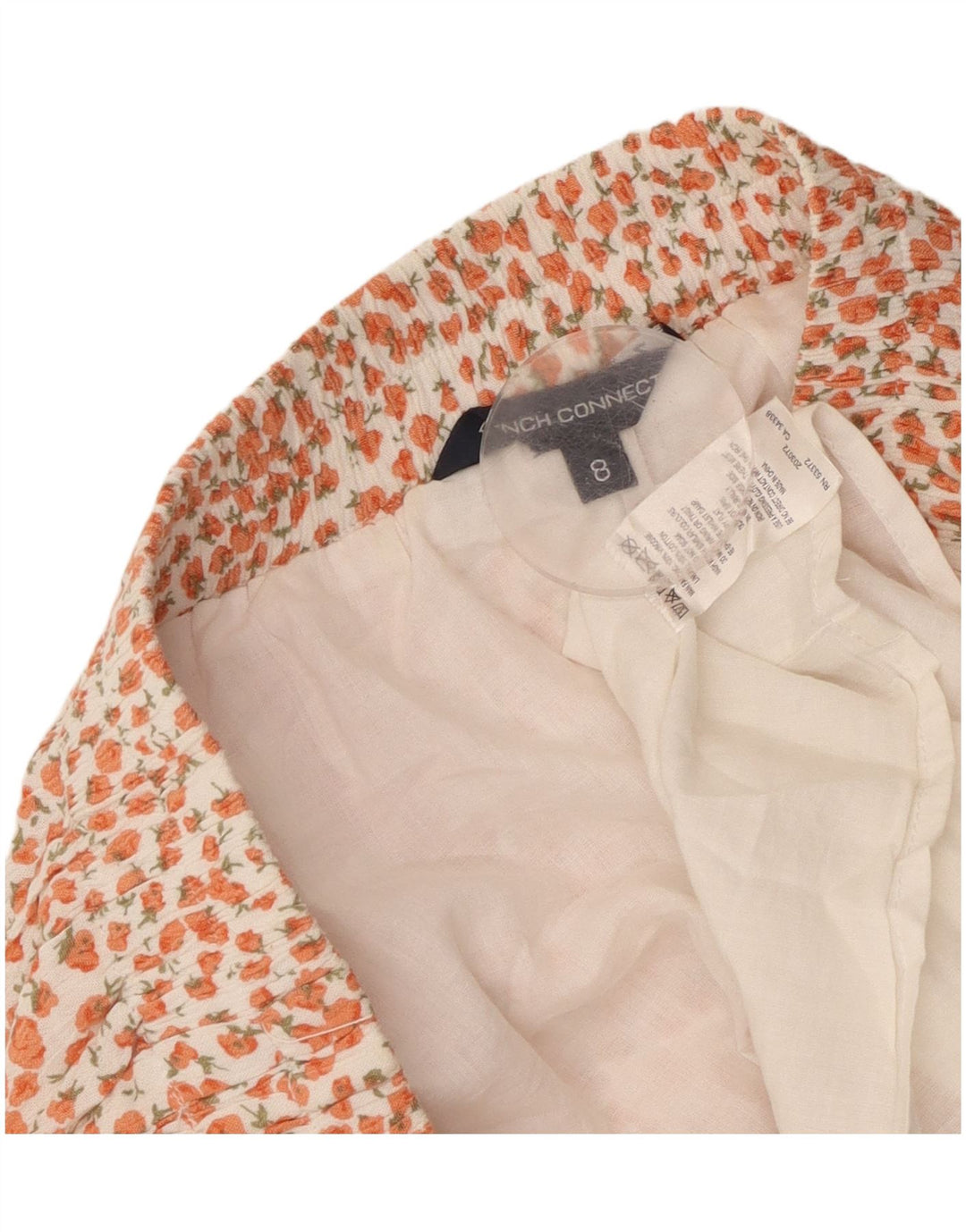 FRENCH CONNECTION Womens A-Line Skirt US 8 Medium W30  Orange Floral