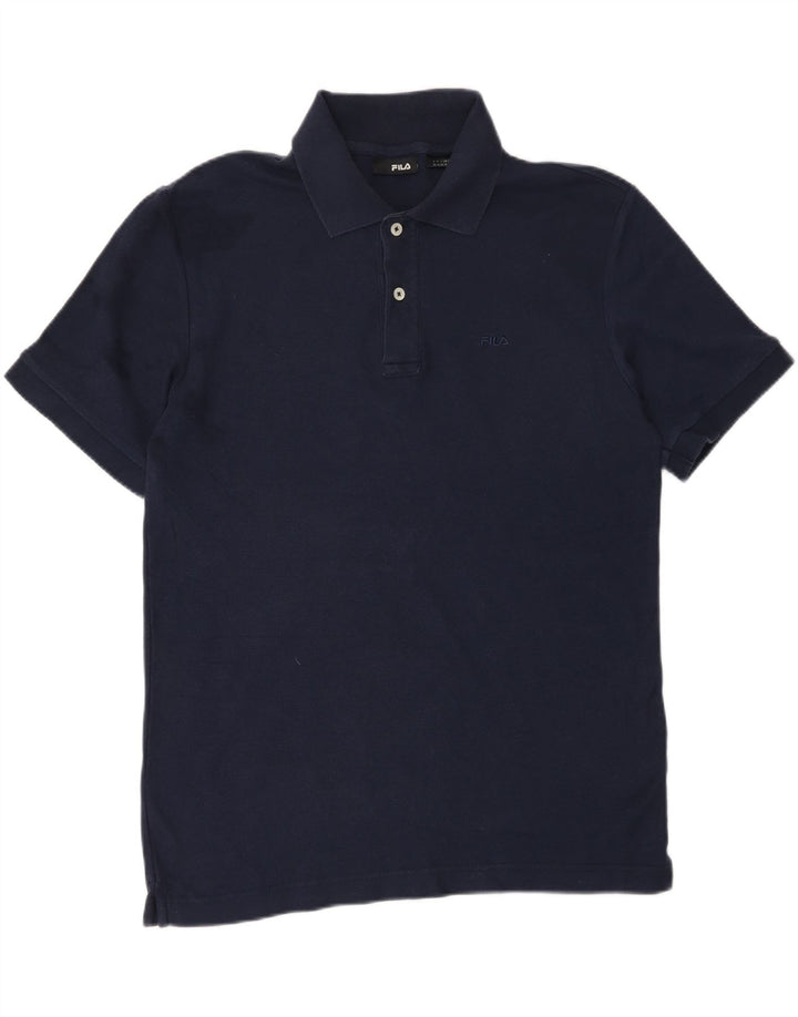 FILA Mens Polo Shirt Medium Navy Blue Cotton Vintage Fila and Second-Hand Fila from Messina Hembry 