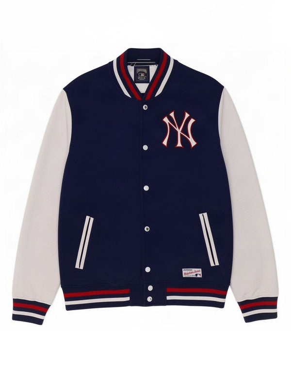 Majestic Chaqueta universitaria New York Yankees para hombre Reino Unido 40 Grande Azul Colorblock