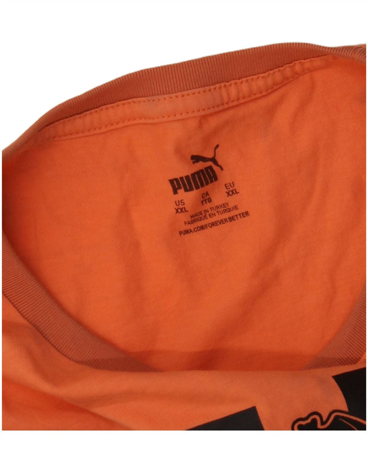 Puma Mens Valencia Graphic T-Shirt Top 2XL Orange