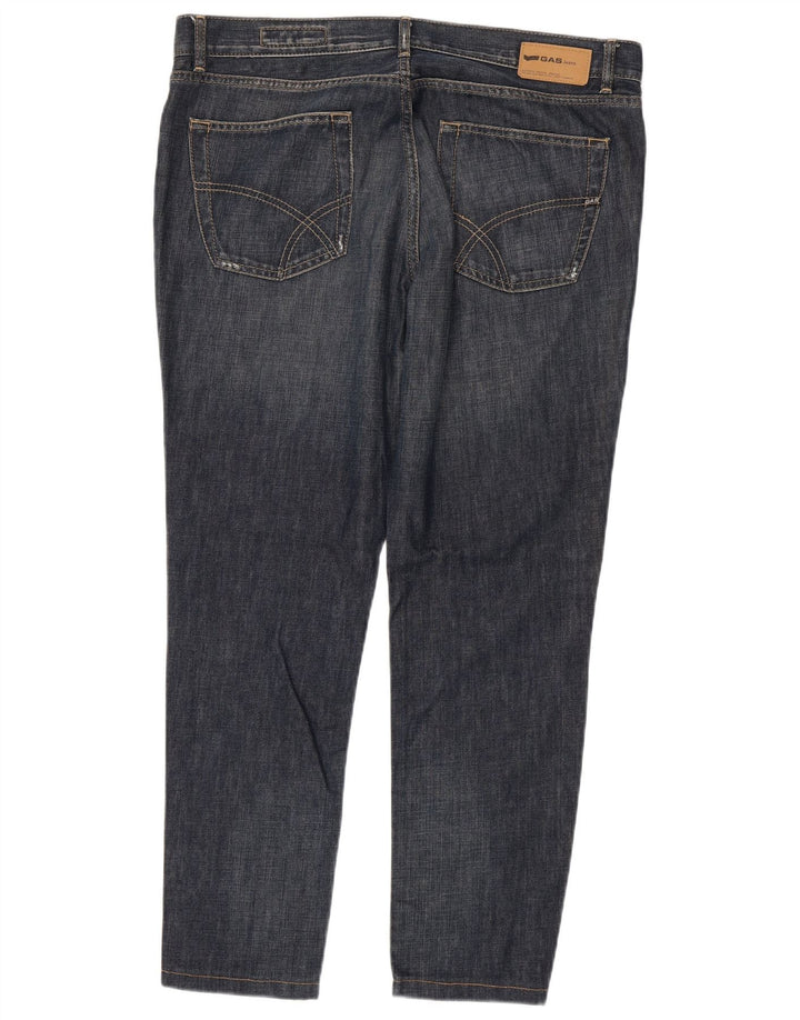 GAS Mens Slim Jeans W38 L29 Navy Blue Cotton