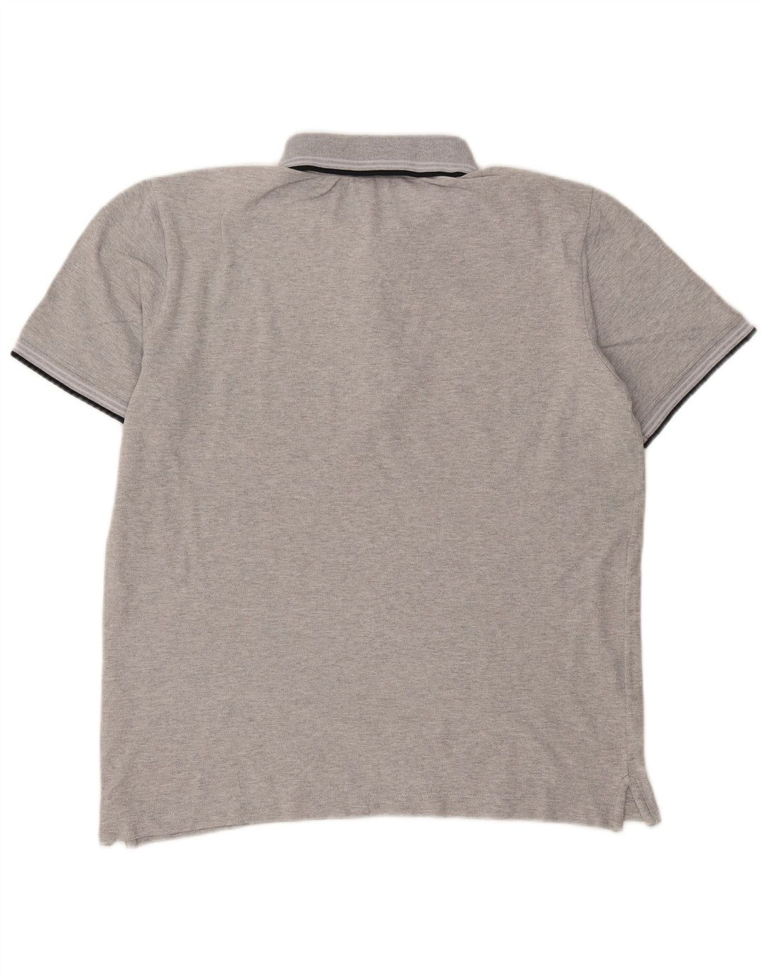 BENETTON Mens Polo Shirt Large Grey Cotton