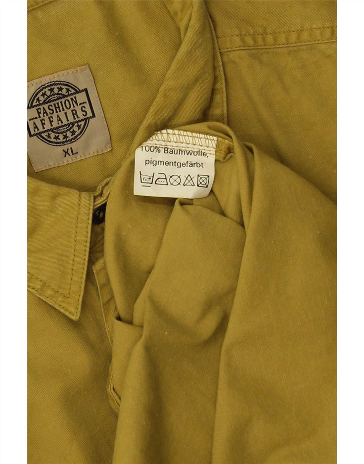 Chemise Homme Vintage XL Coton Jaune