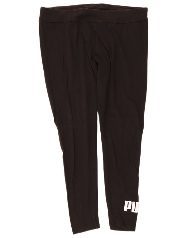Leggings grafici da donna Puma UK 18 XL cotone nero