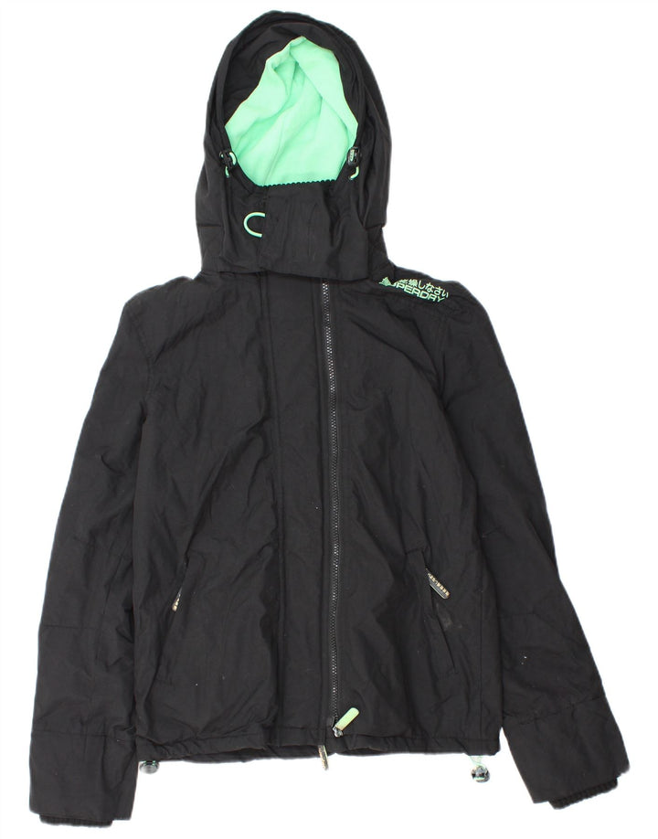 Superdry Graphic Windbreaker Jacket til kvinder UK 10 Small Black