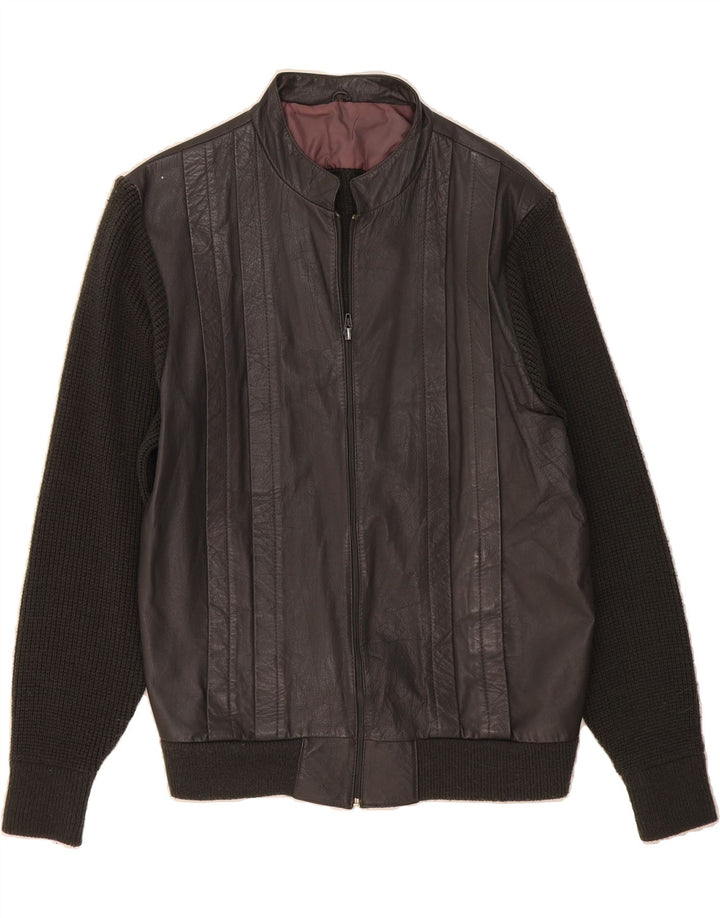 VINTAGE Mens Bomber Jacket UK 42 XL Grey Acrylic Vintage Vintage and Second-Hand Vintage from Messina Hembry 