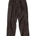 VINTAGE Gerade Lederhose für Damen W25 L29 Braun