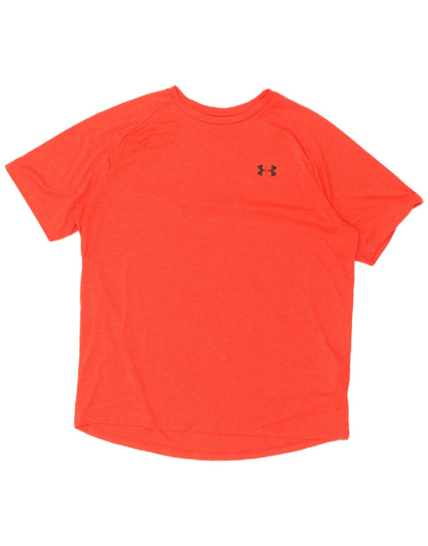 Under Armour Mens Heat Gear póló felső XL piros poliészter