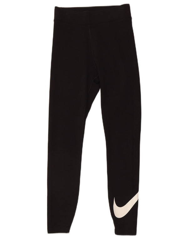 Leggings grafici da donna Nike UK 8 piccoli in cotone nero