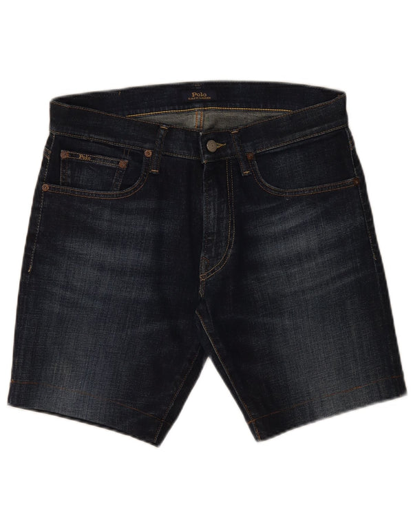 Pantaloncini di jeans da uomo Polo Ralph Lauren W32 cotone blu navy medio